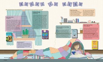 Double page spread for a children's magazine called 'STEW'