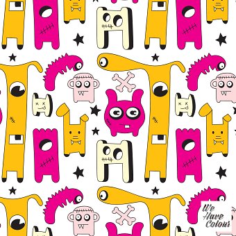 Scary Mob Collection - Surface Pattern Design