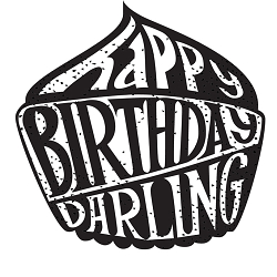 Lettering Happy birthday darling