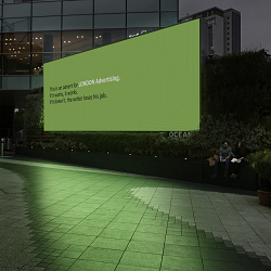 This is an Advert for LONDON Advertising