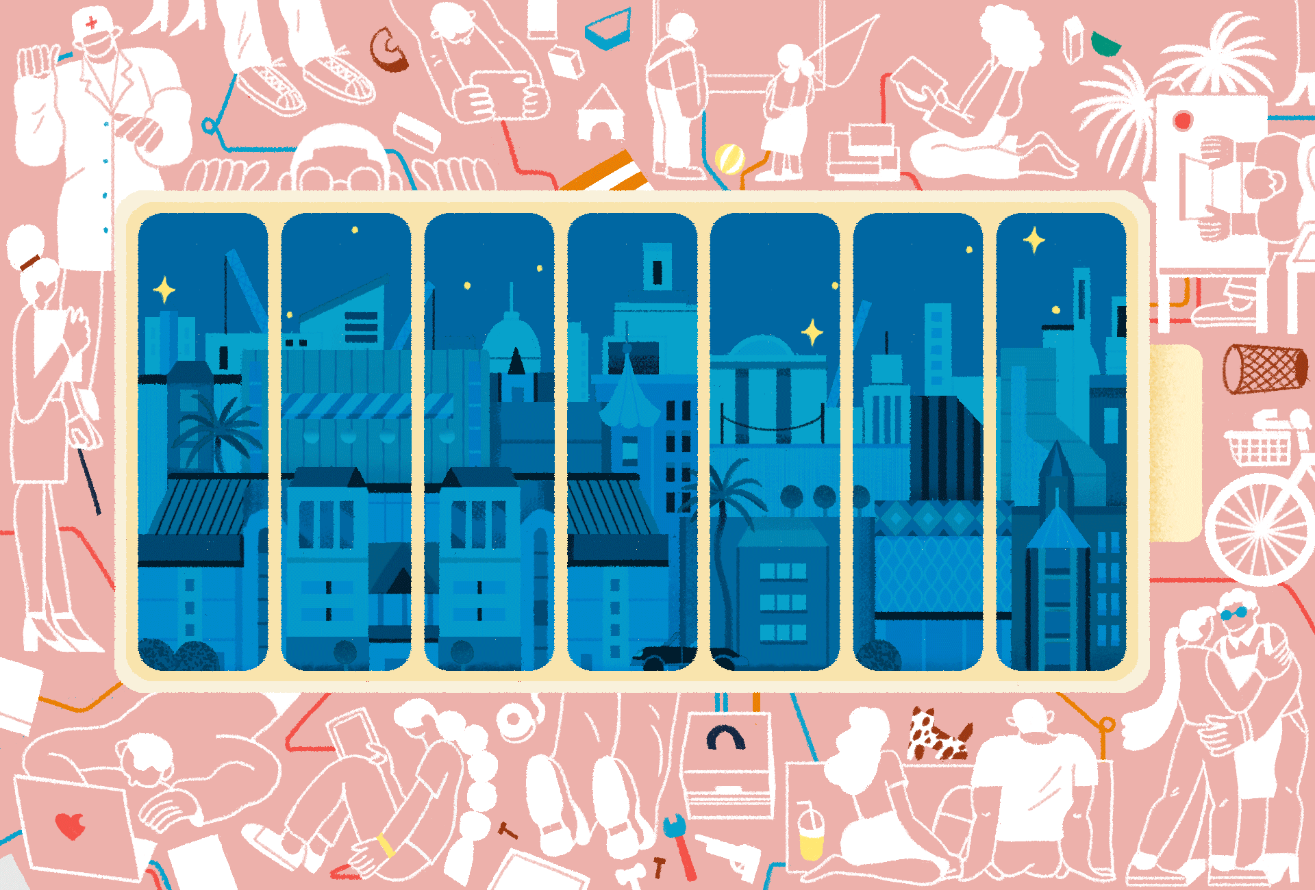 Covid-19  Editorial Illustrations