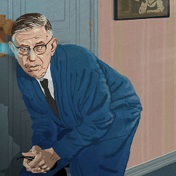 Sartre makes the shift from self to other