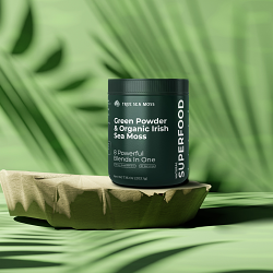 Green Powder Packaging Design for True Sea Moss
