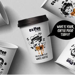 Packaging design/Illustration for coffee cup