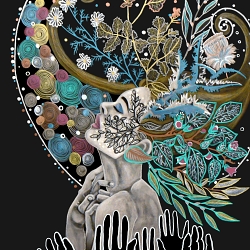 Botanical Soul – Silver Edition | Nature Inspired Print Design