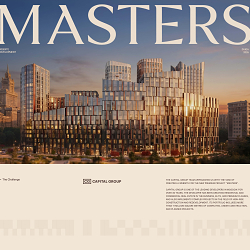 Website for the premium residence MASTERS