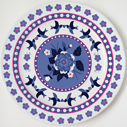 Blue and White Plate Designs