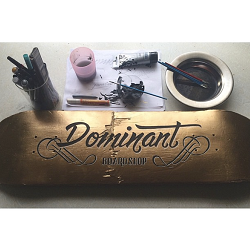 Hand Lettering for Dominant Board Shop