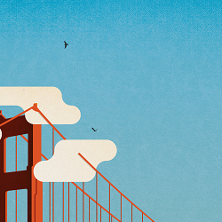 Golden Gate Bridge Illustration